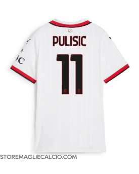 AC Milan Christian Pulisic #11 Maglia Gara Trasferta Repliche 2024-25 Donna